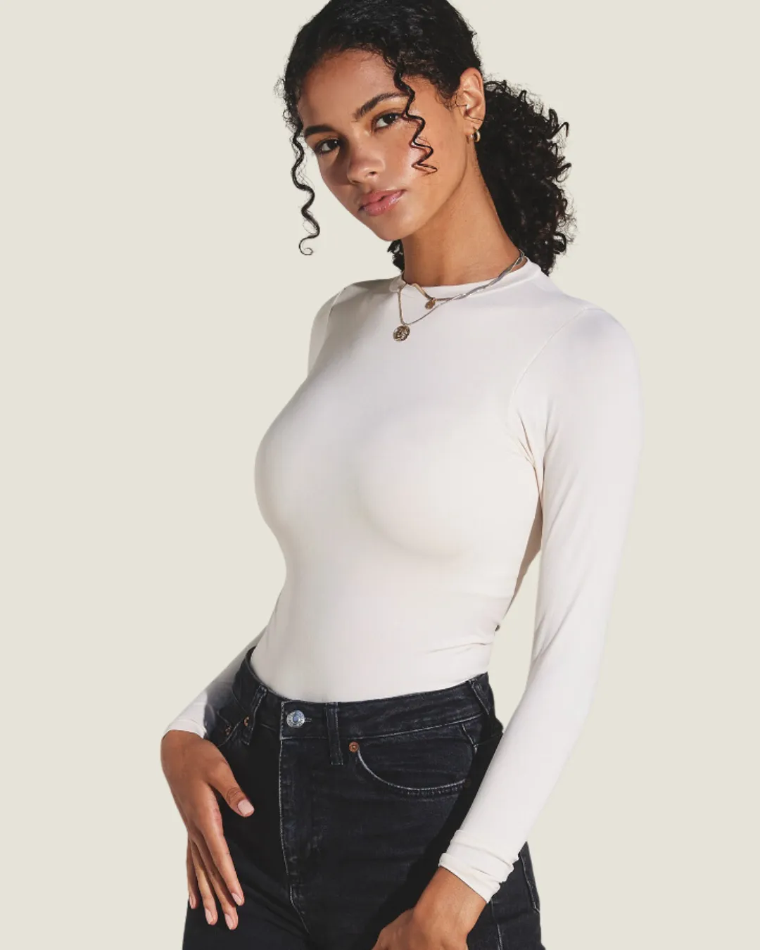 The Julia: Long Sleeve High Neck Bodysuit