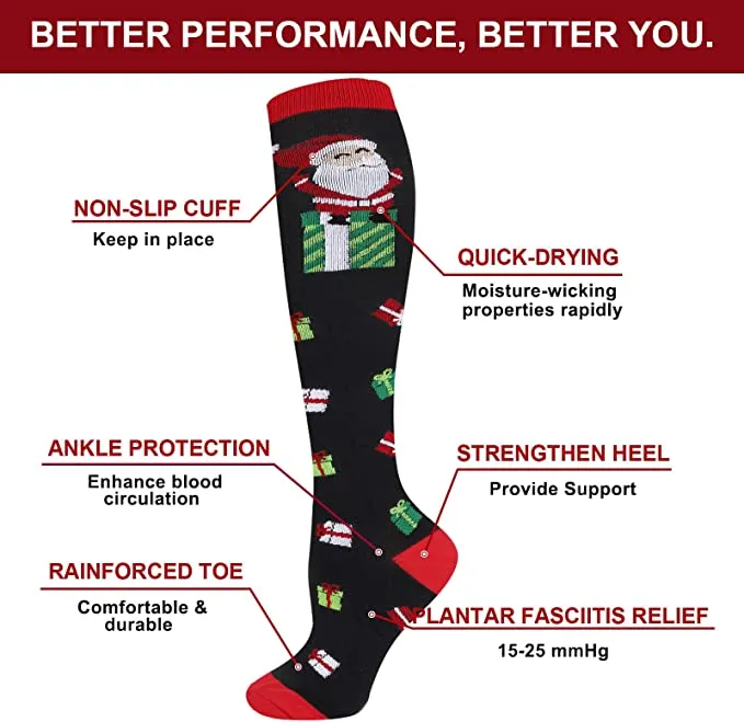 The Santa Gift Knee High (Compression Socks)