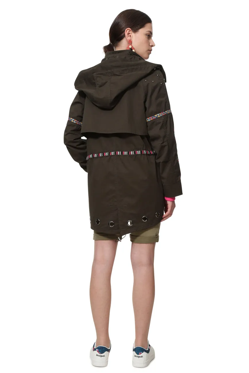 Tula Embroidered Parka Jacket Desigual Style 19SWEW54