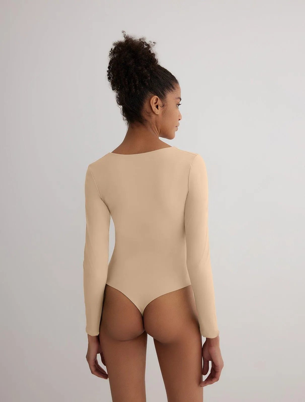 Ulrika Green/Nude Reversible Bodysuit