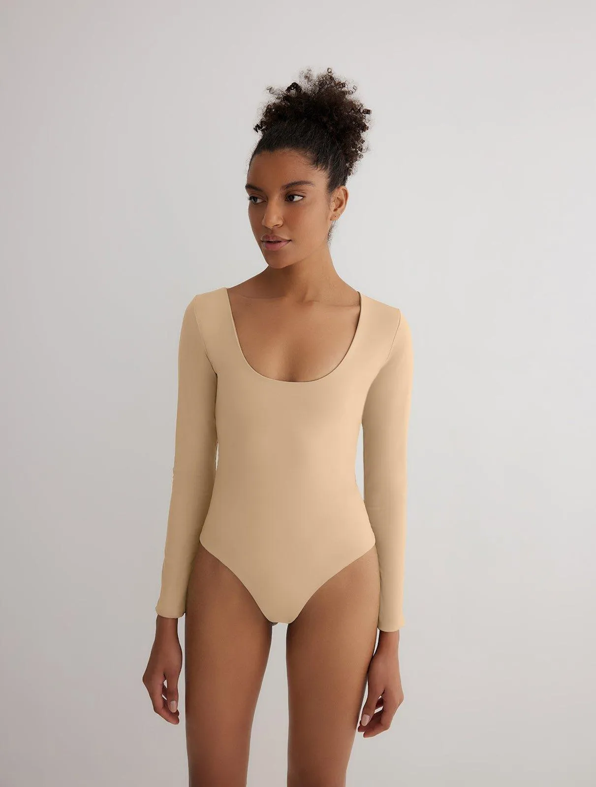 Ulrika Green/Nude Reversible Bodysuit