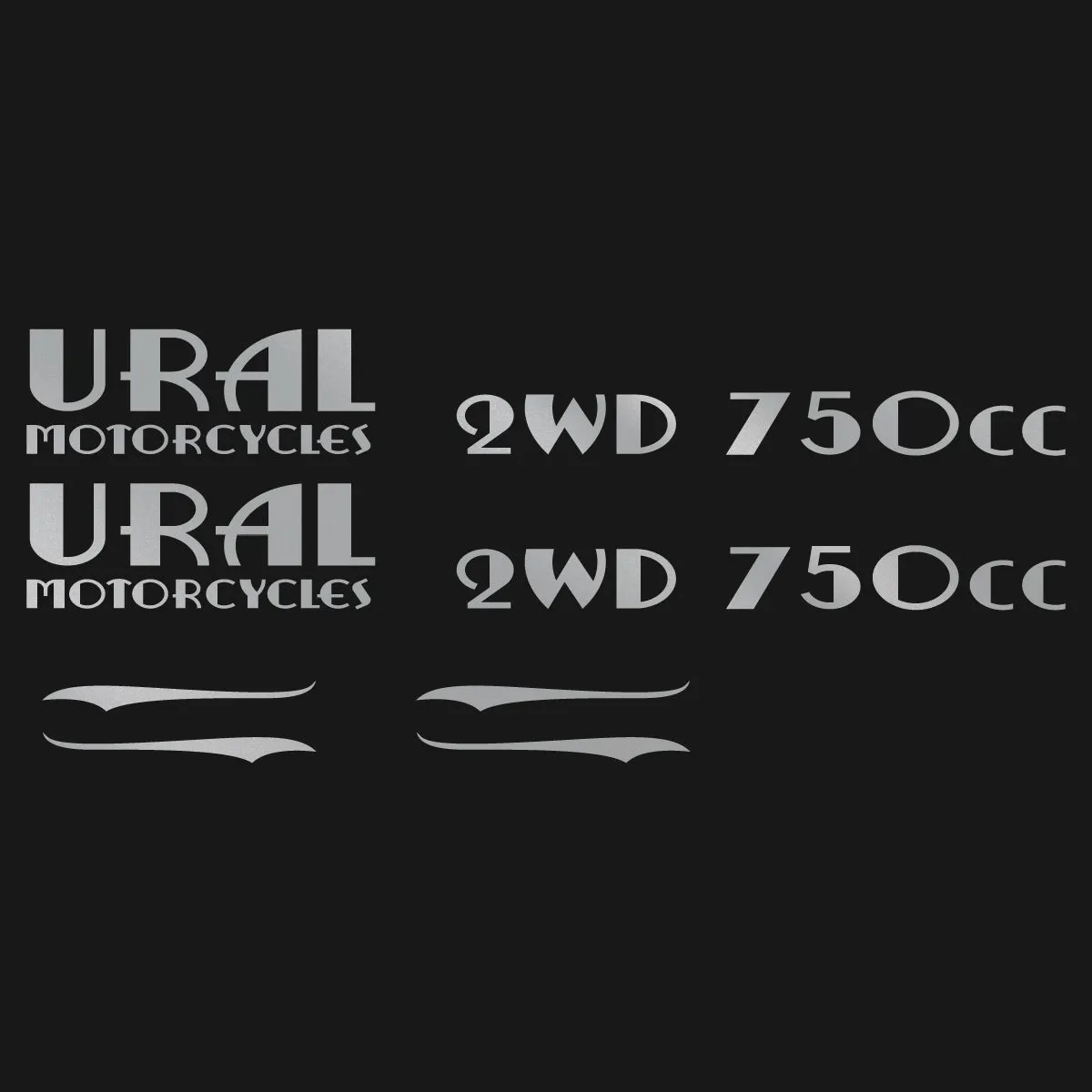 Ural Retro Style Motorcycle Gas Tank & Body Decals