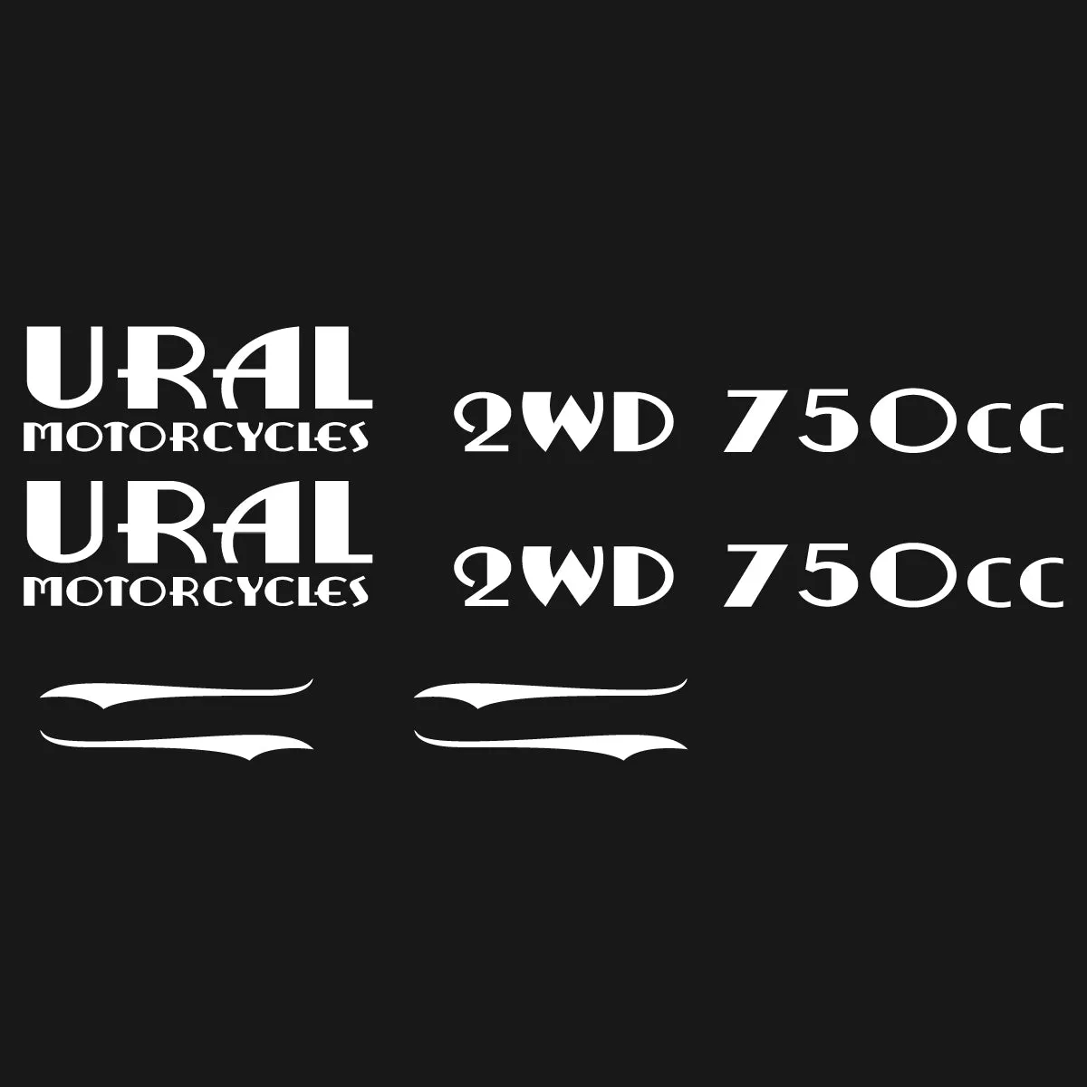 Ural Retro Style Motorcycle Gas Tank & Body Decals