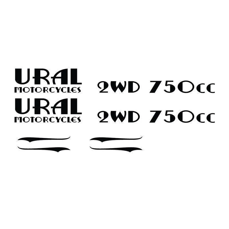 Ural Retro Style Motorcycle Gas Tank & Body Decals