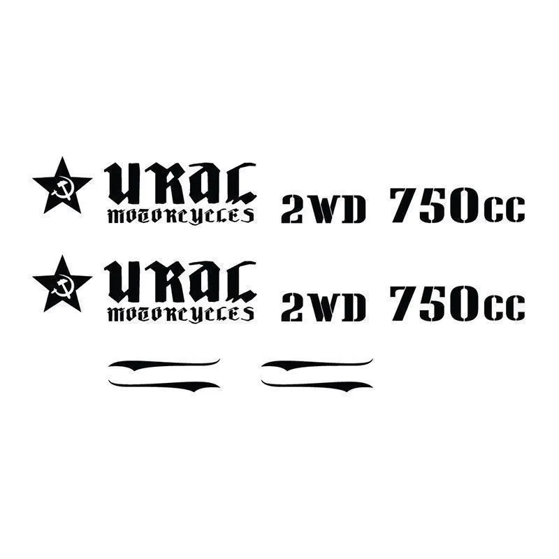 Ural Russian Style Motorcycle Gas Tank & Body Decals