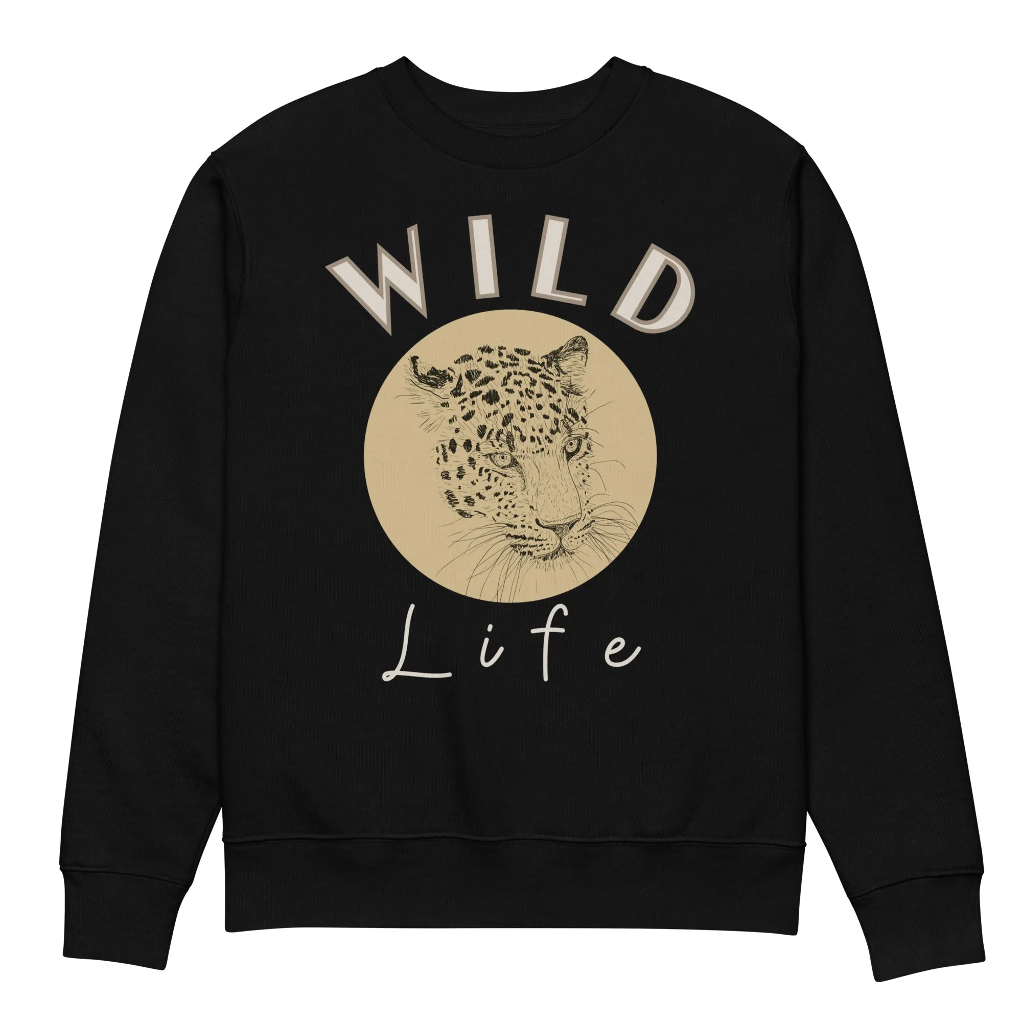 Vegan Leopard Print Sweatshirt - Wild Life Organic Cotton by Fitz & Willow