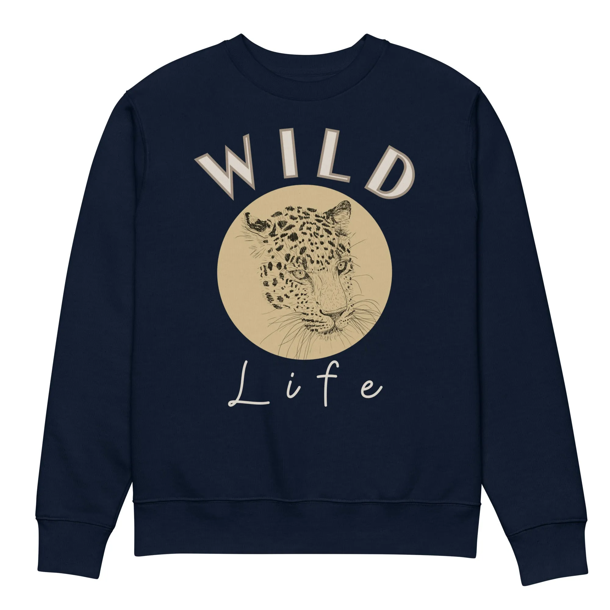 Vegan Leopard Print Sweatshirt - Wild Life Organic Cotton by Fitz & Willow
