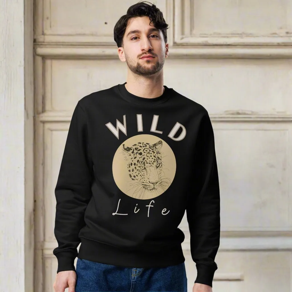 Vegan Leopard Print Sweatshirt - Wild Life Organic Cotton by Fitz & Willow