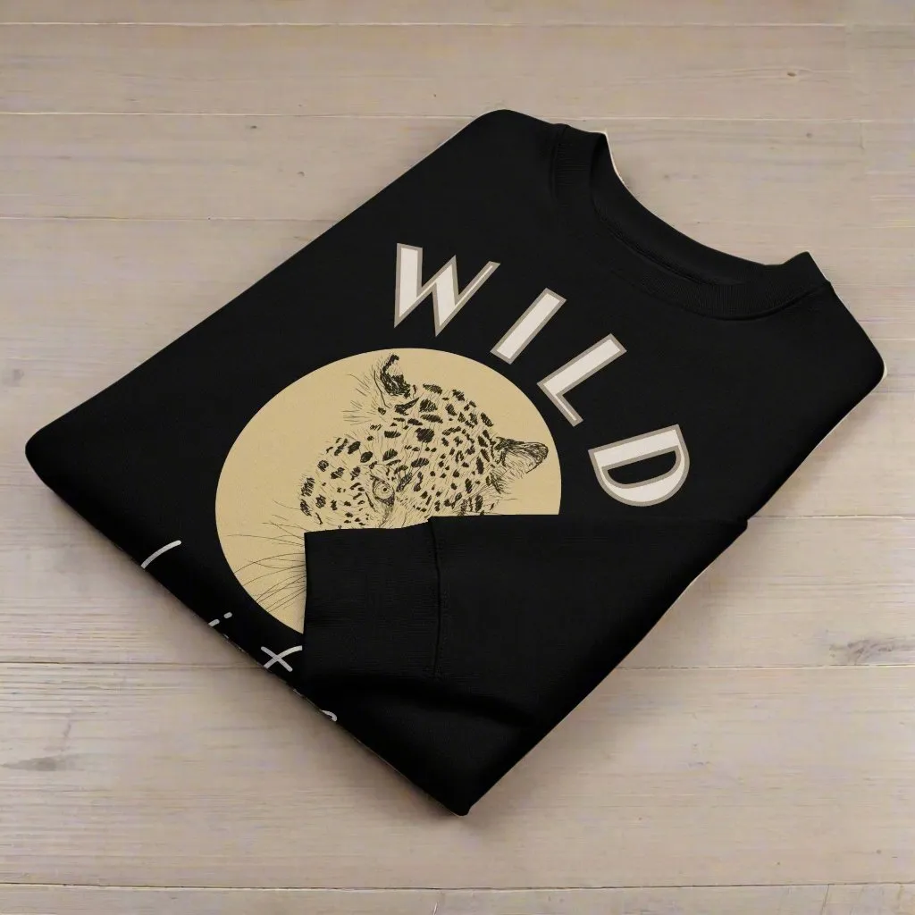 Vegan Leopard Print Sweatshirt - Wild Life Organic Cotton by Fitz & Willow