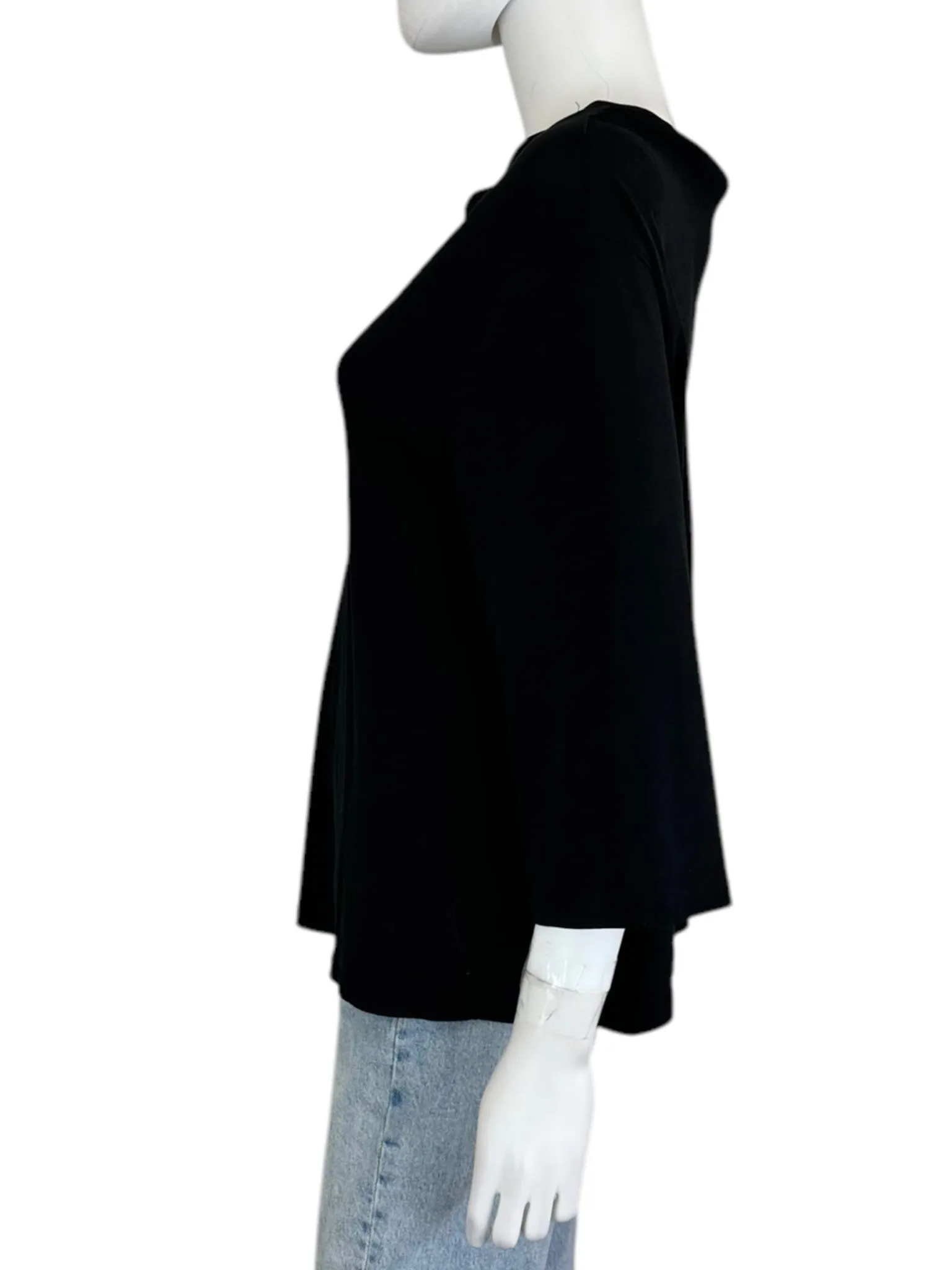 Vince Black 100% Cotton Travel Knit Top Size S