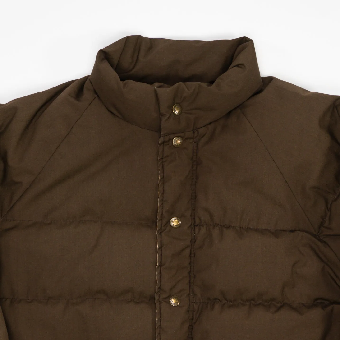 Vintage 80s Brown Down Feather Puffer Jacket (L/XL)