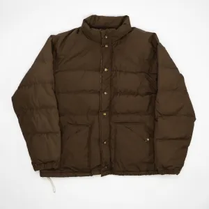 Vintage 80s Brown Down Feather Puffer Jacket (L/XL)