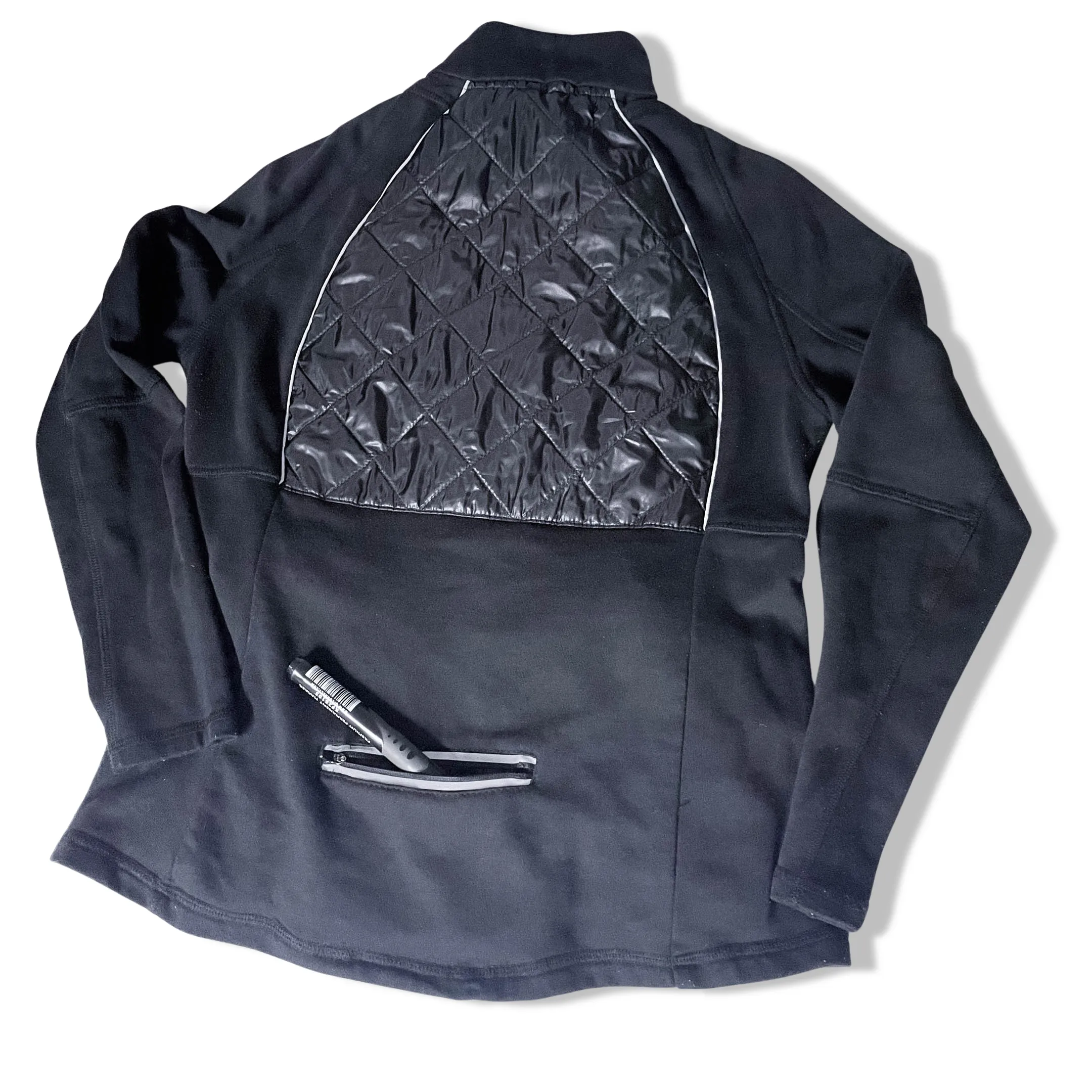 Vintage Black reflective padded full zip up medium jacket