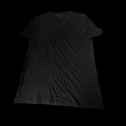 Vintage Black Selected Hommes V-neck small plain tees