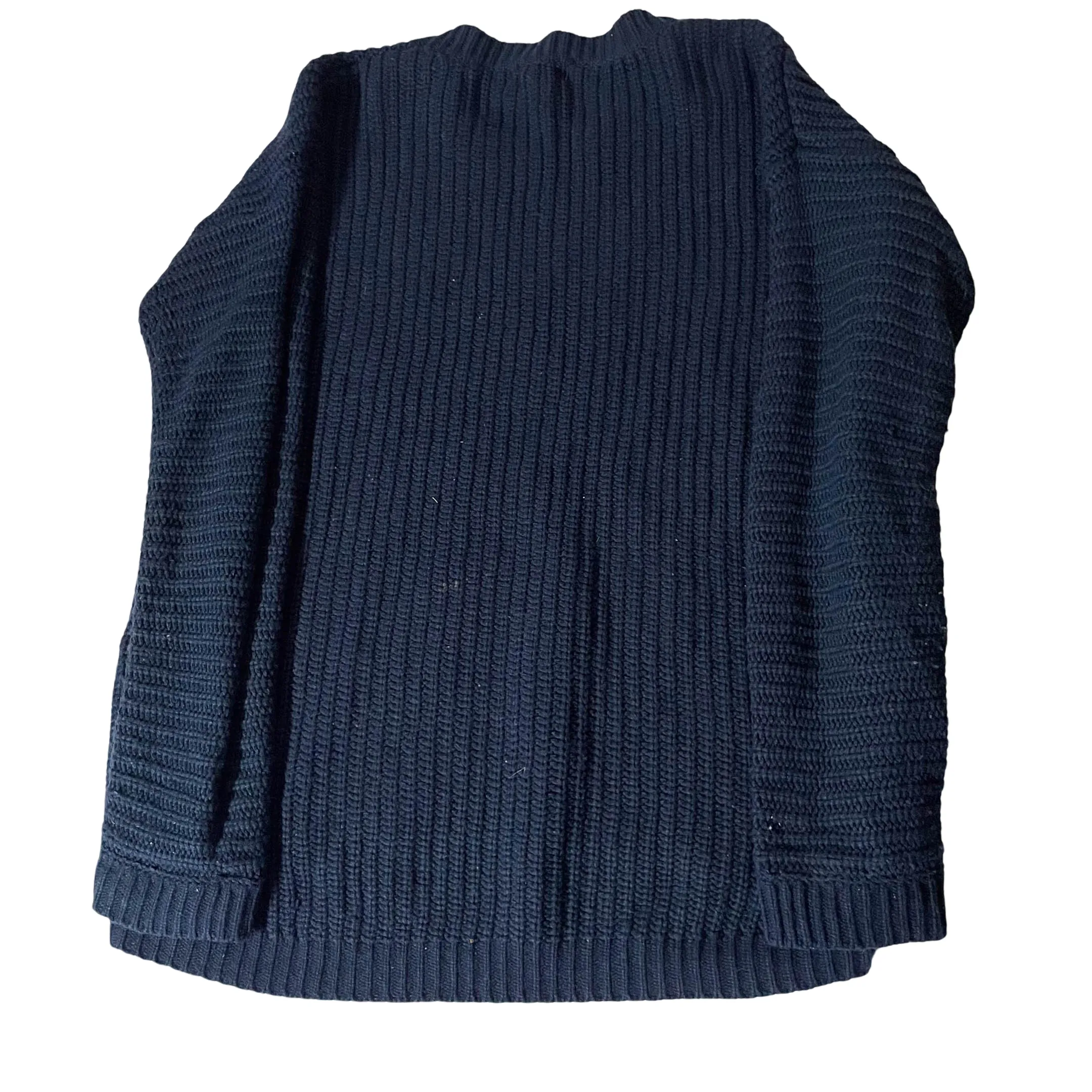 Vintage Chunky knitted navy crew neck sweater in UK 18 EU 46 USA 14|L29W22| 3728
