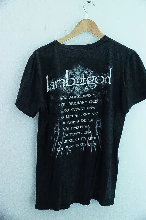 Vintage lamb of God graphics small black mens tees