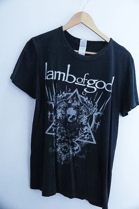 Vintage lamb of God graphics small black mens tees
