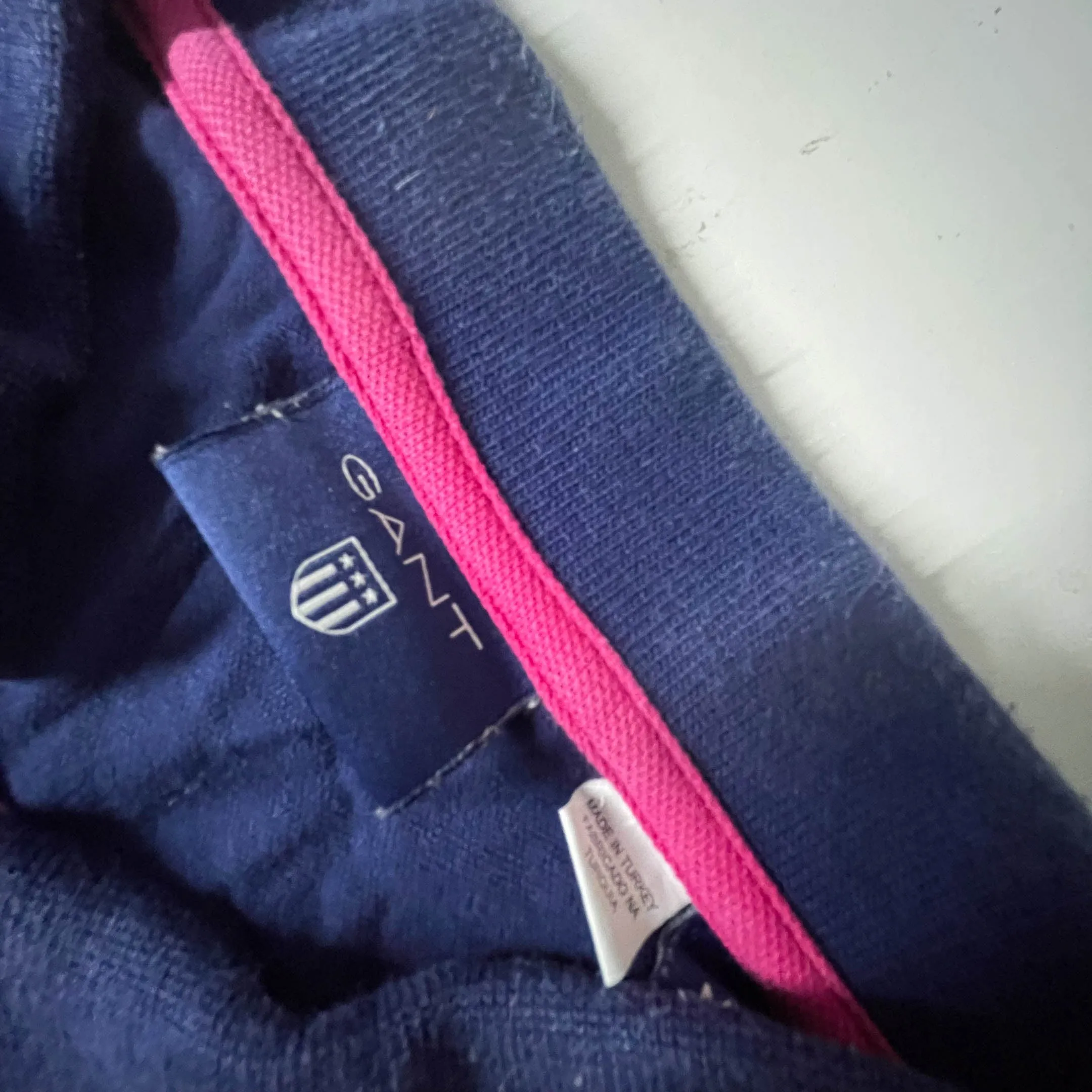 Vintage Navy Gant medium regular fit short sleeve polo shirt