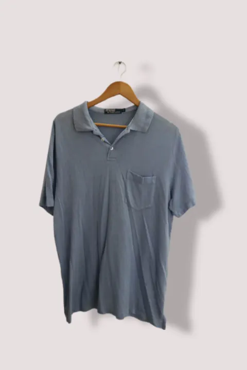 Vintage Polo ralph Lauren Blue regular fit short sleeve polo shirt L