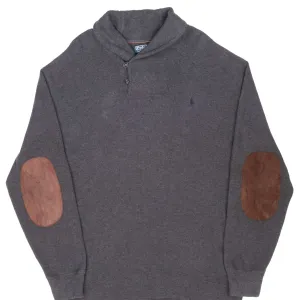 VINTAGE POLO RALPH LAUREN GREY SWEATER 1990S XL TALL