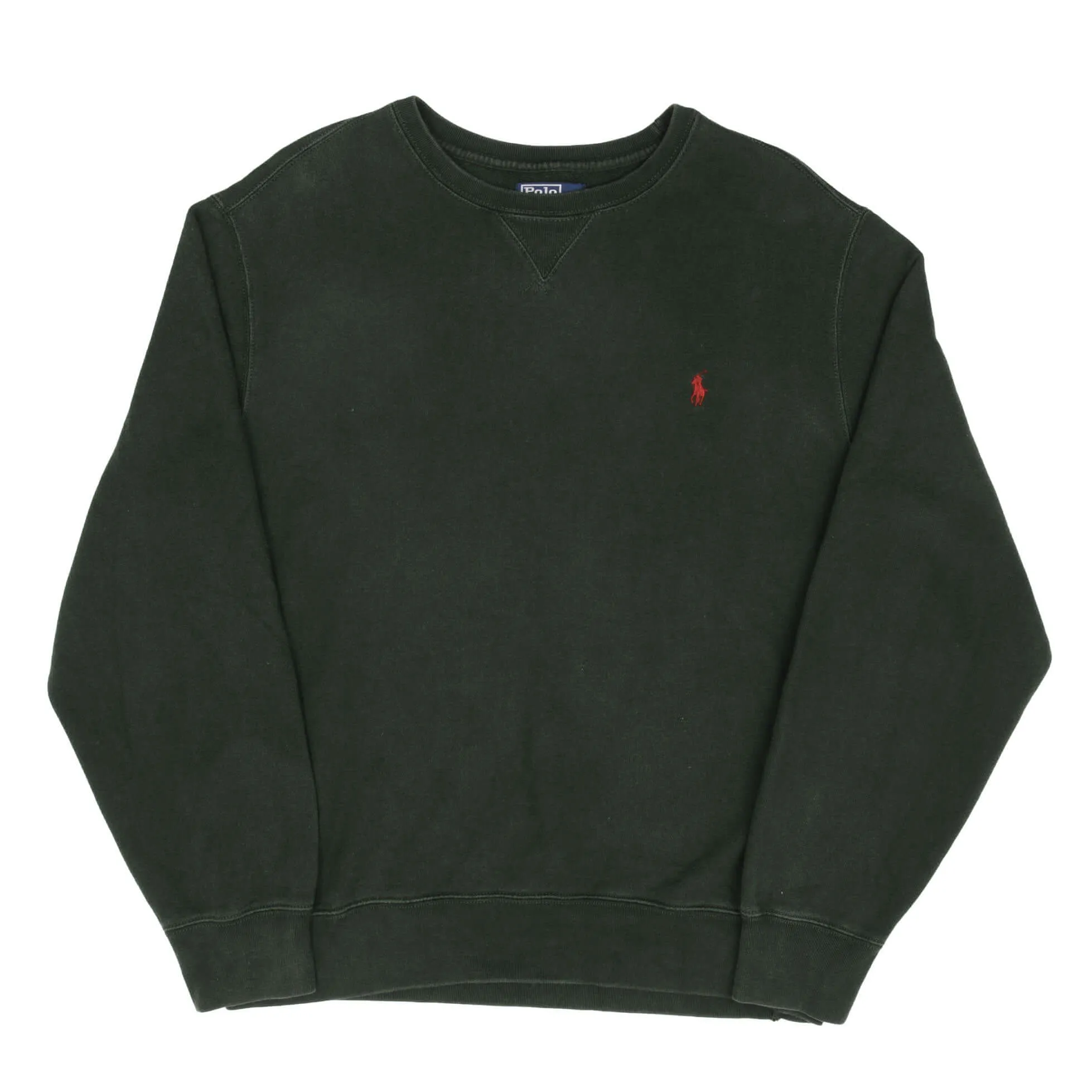 VINTAGE RALPH LAUREN PINE GREEN CLASSIC CREWNECK SWEATSHIRT SIZE LARGE 1990S