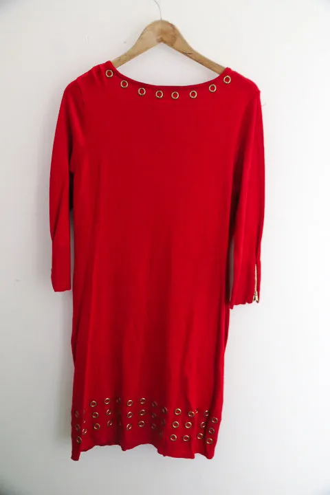 Vintage red large Calvin Klein kneelength Dress