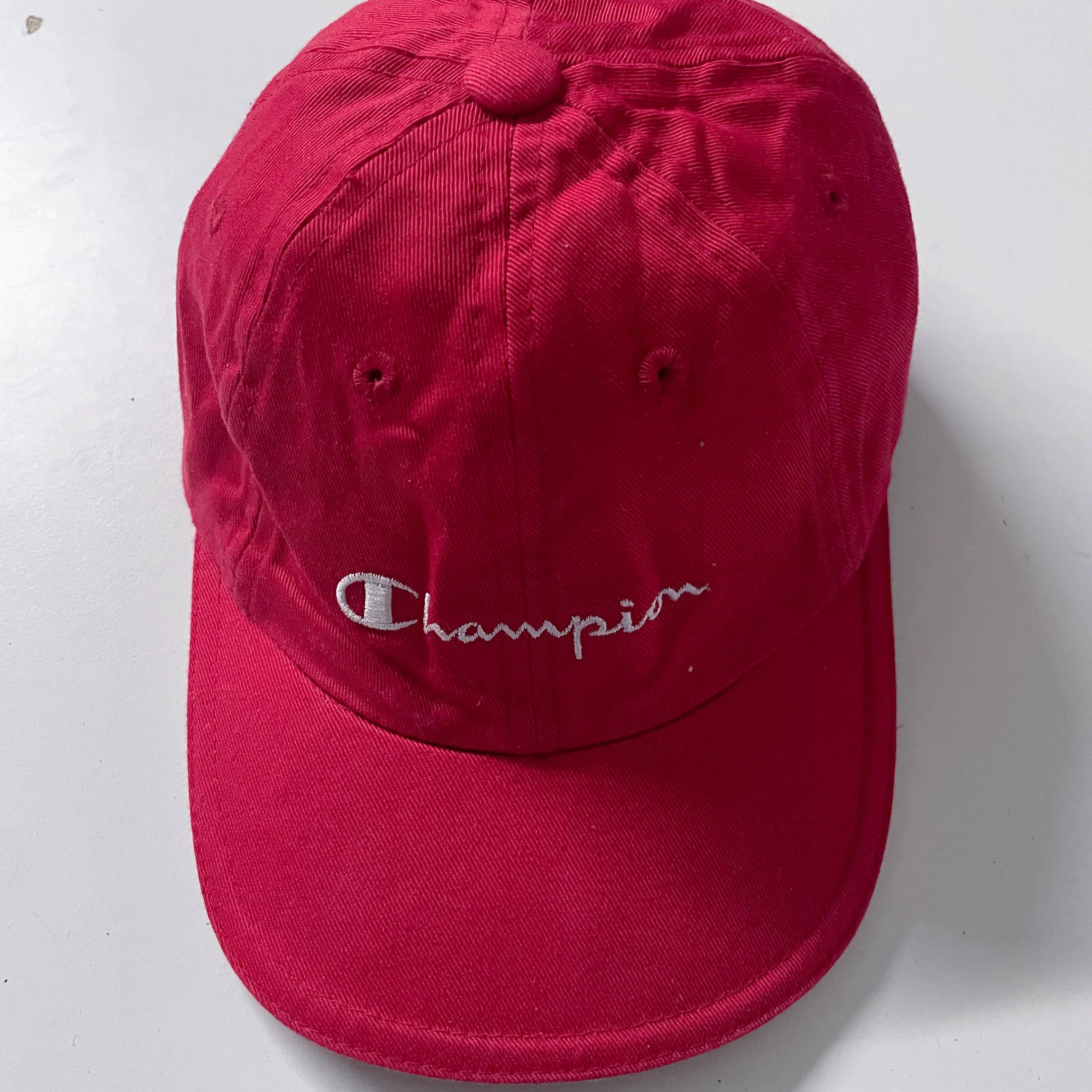 Vintage Red mens Adjustable Champion baseball cap