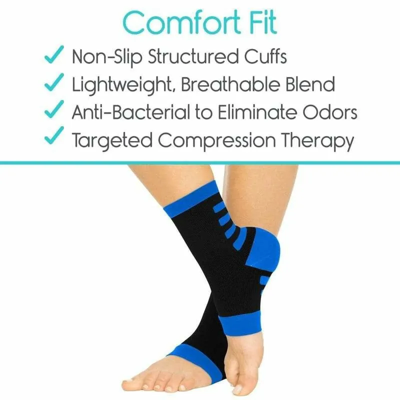 Vive Health Ankle Compression Socks, Pair of 2