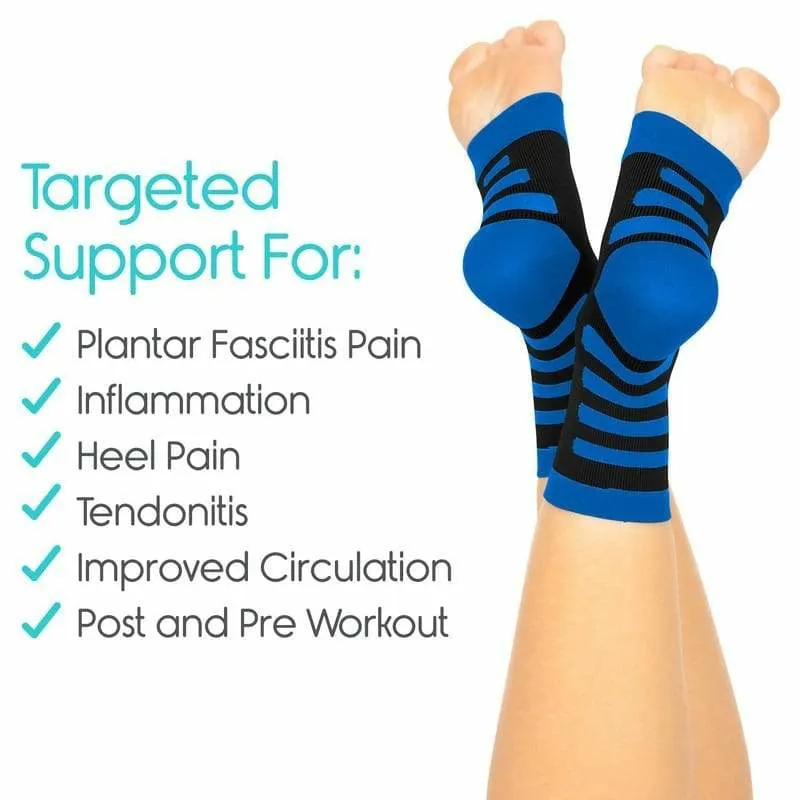 Vive Health Ankle Compression Socks, Pair of 2