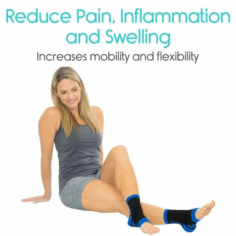 Vive Health Ankle Compression Socks, Pair of 2