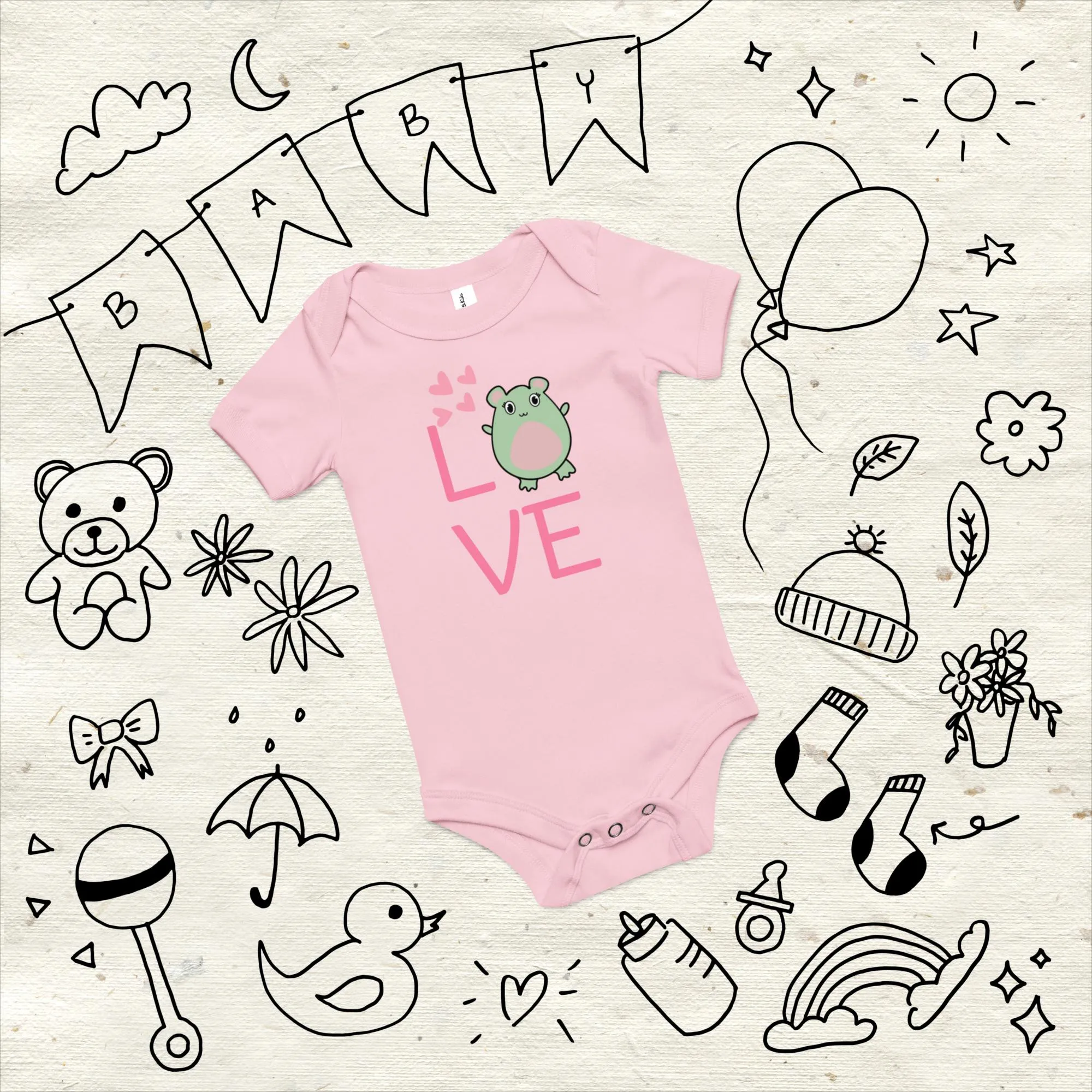 WaTTerMaLLone Love Baby Short Sleeve One Piece
