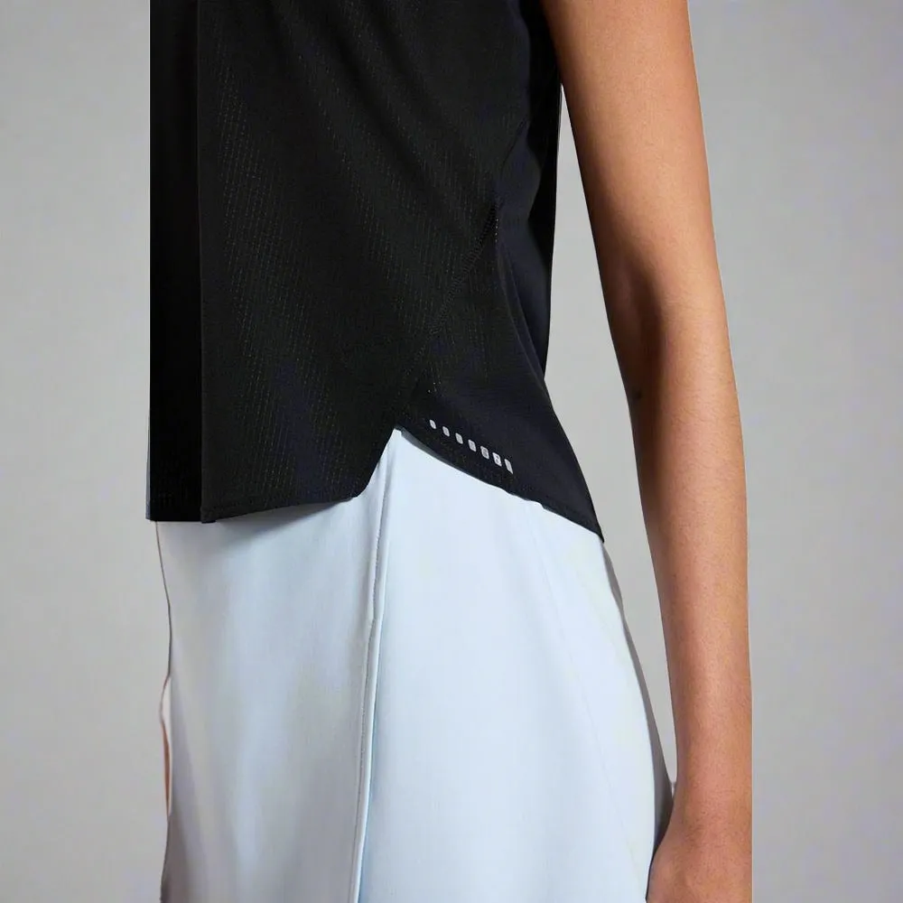 Womens Aerate Run Tank Top - Black