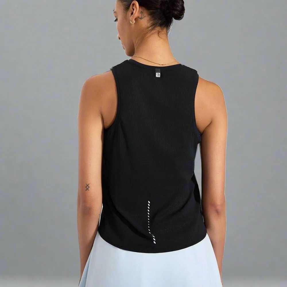 Womens Aerate Run Tank Top - Black