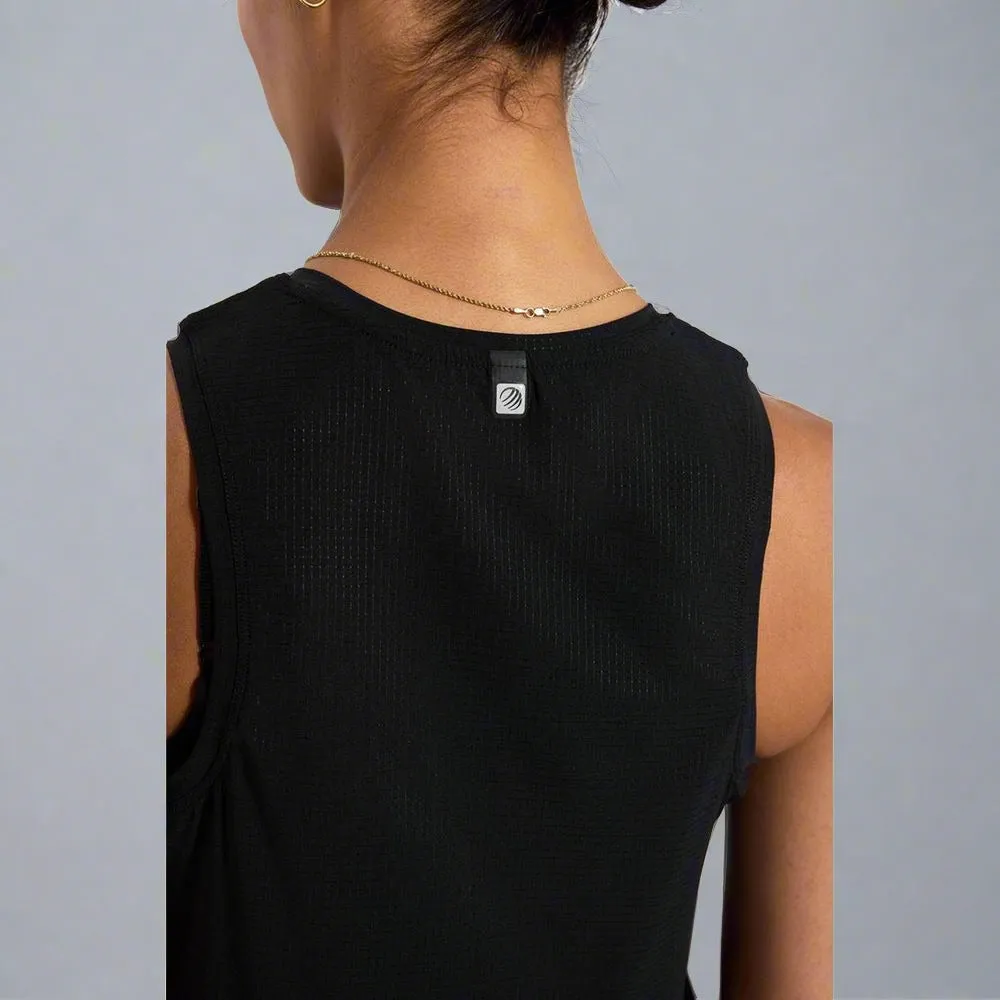 Womens Aerate Run Tank Top - Black