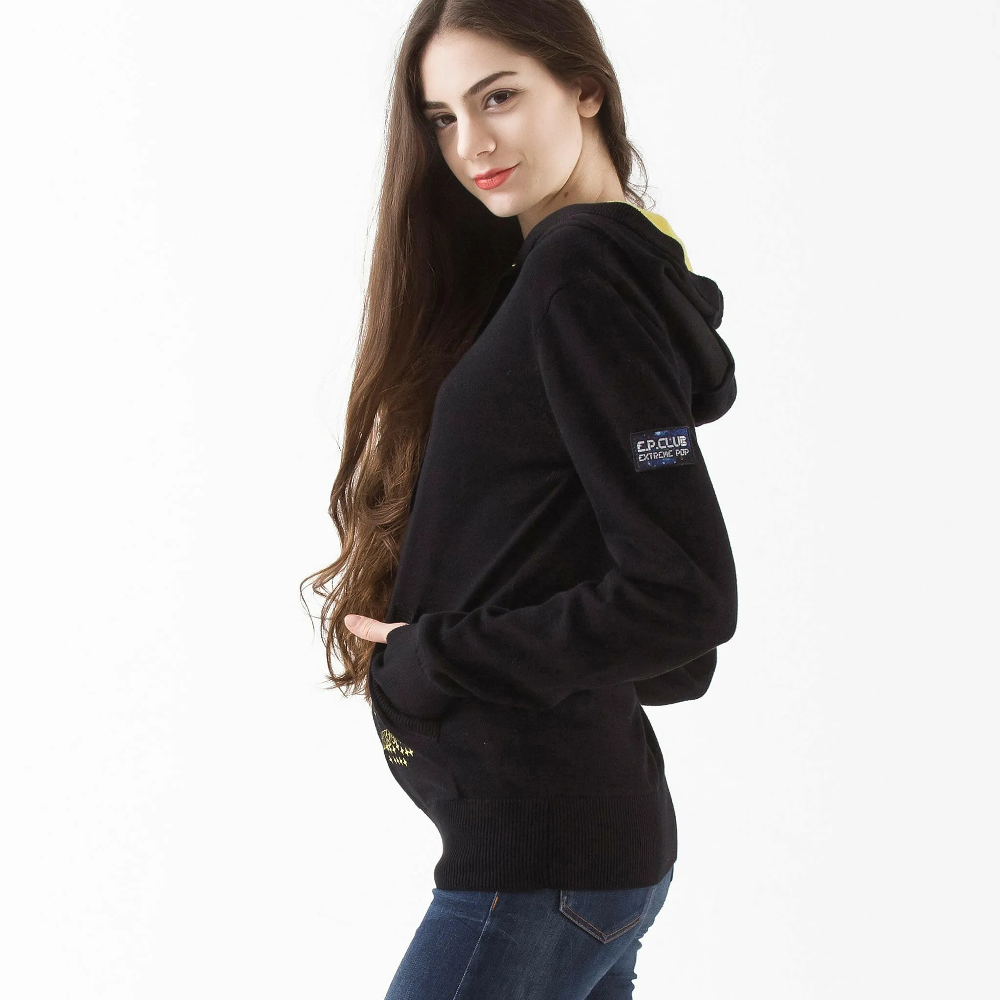 Women's Hoodie Sweater in cotton Ladies Tops Pullover Jumper