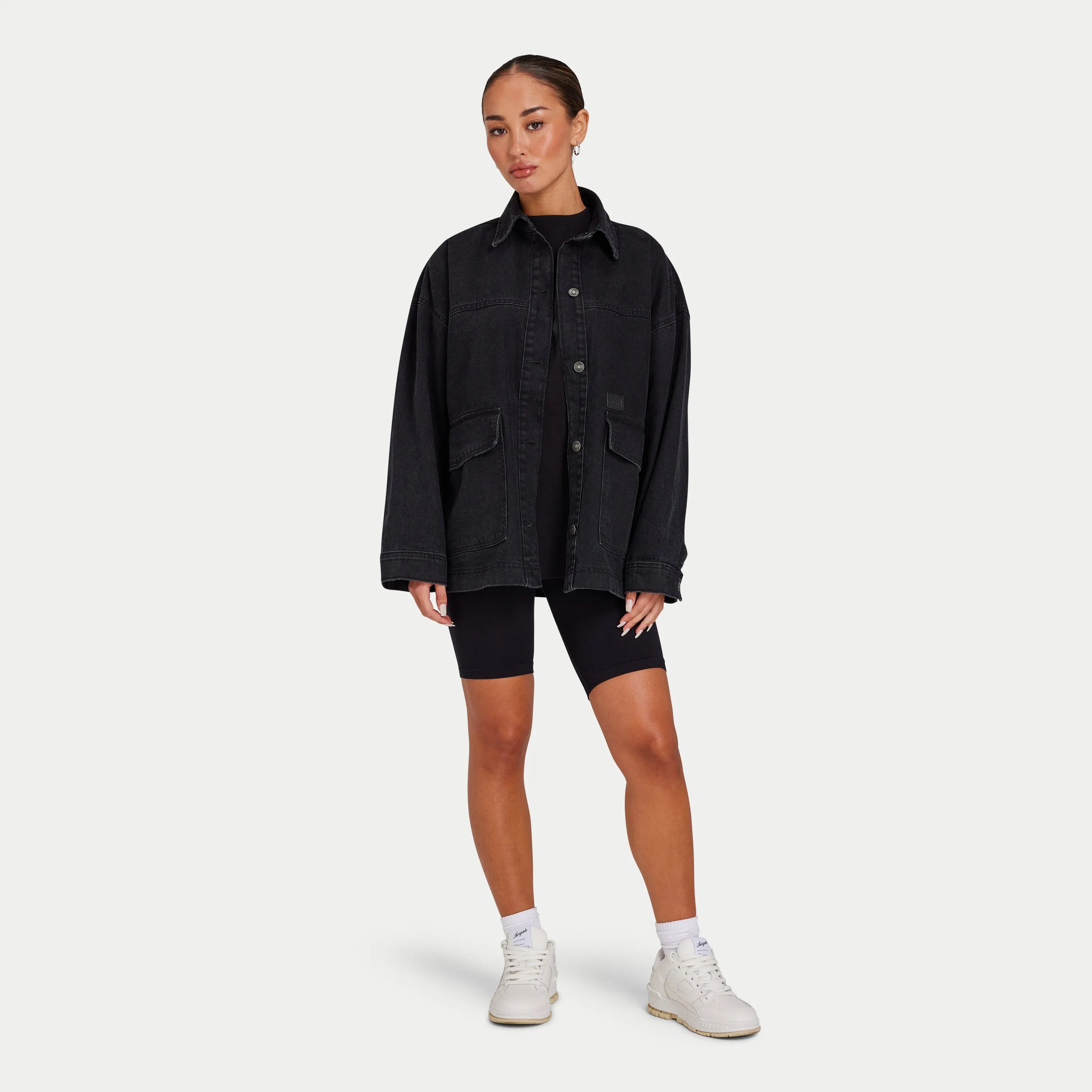 Womens Ribbed Base Short - Black