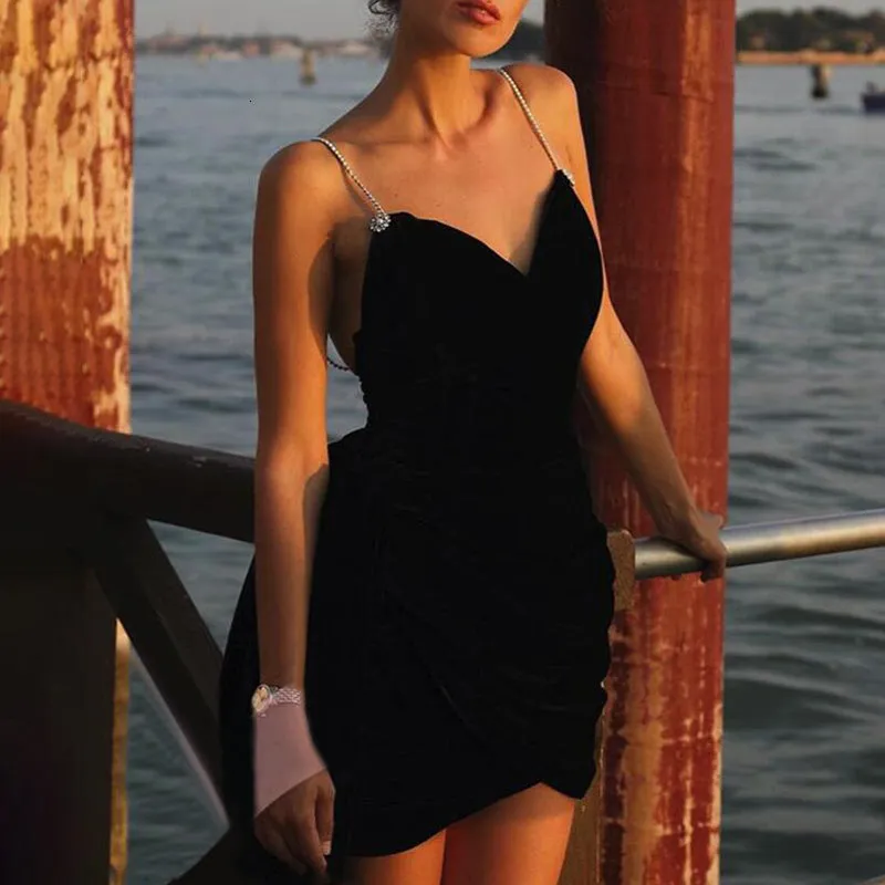 Women's Summer V-Neck Asymmetrical Sleeveless Dress