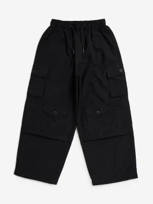 Y&F Kids Black Mid-Rise Cargo Pants
