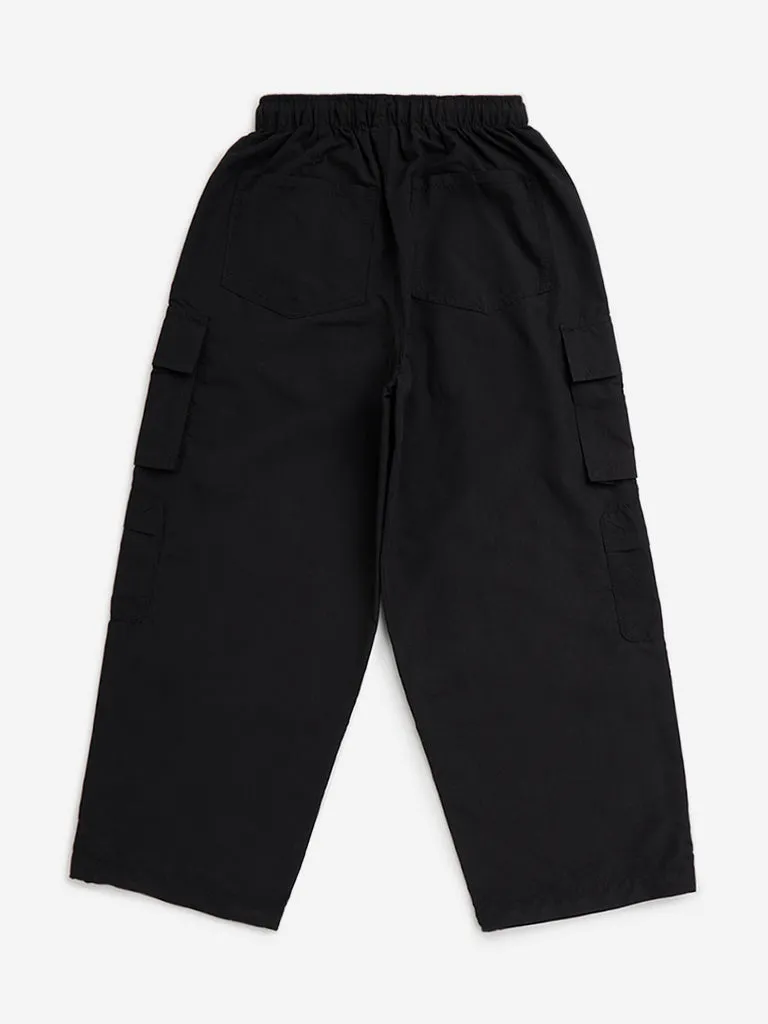 Y&F Kids Black Mid-Rise Cargo Pants