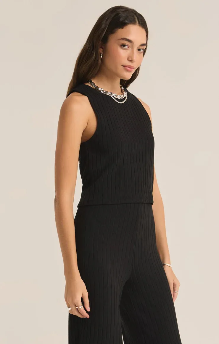 Z Supply Lorraine Rib Tank, Black
