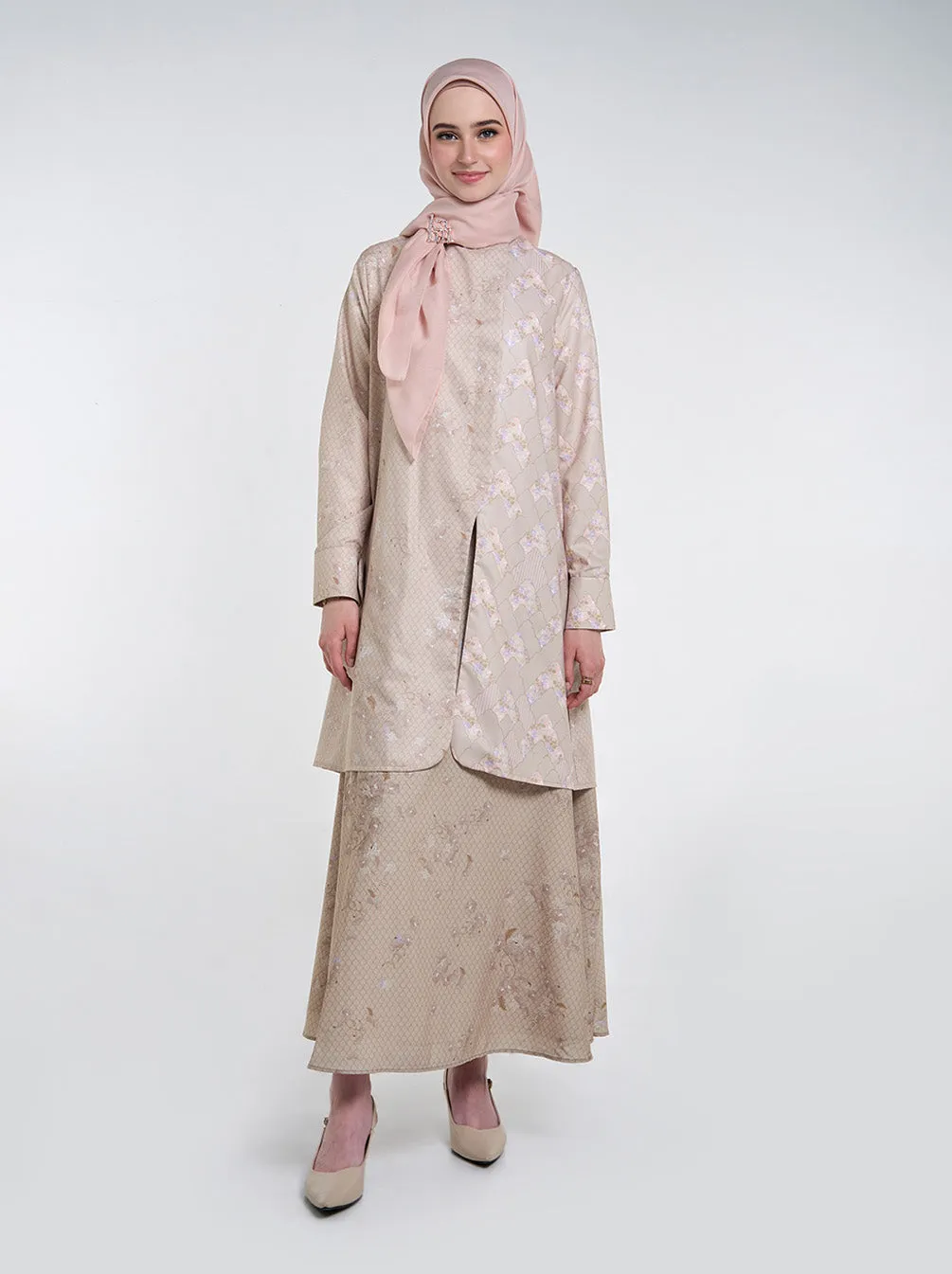 ZARY ASYMMETRIC TUNIC TAUPE