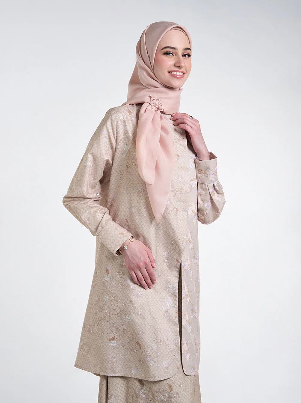 ZARY ASYMMETRIC TUNIC TAUPE