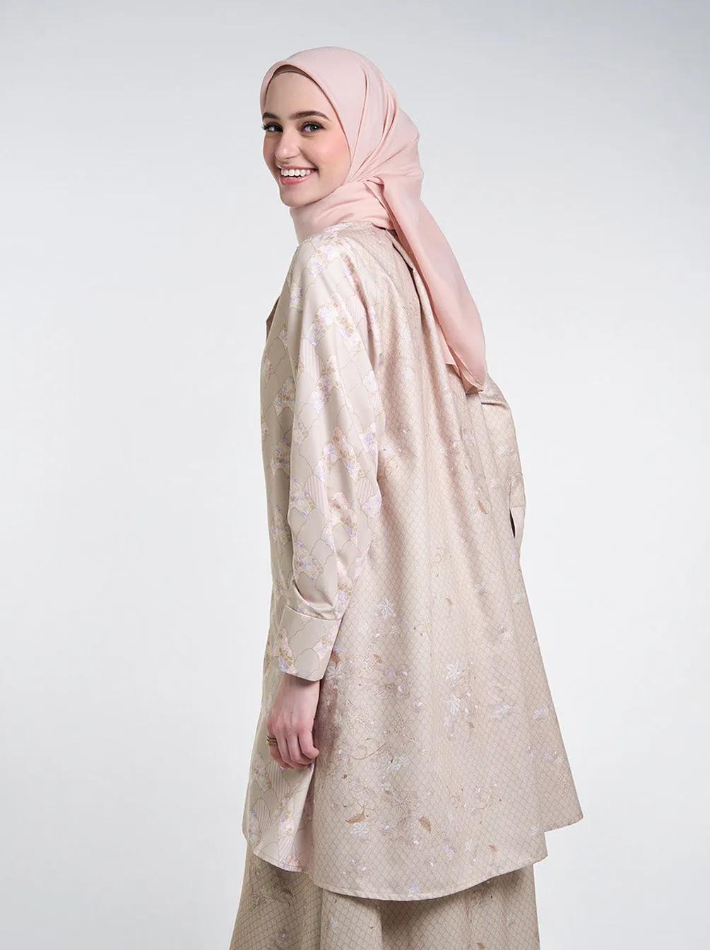 ZARY ASYMMETRIC TUNIC TAUPE