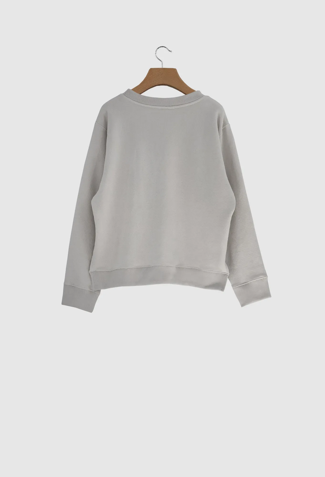 ZHI - Oversized Cotton Sweater in Grey