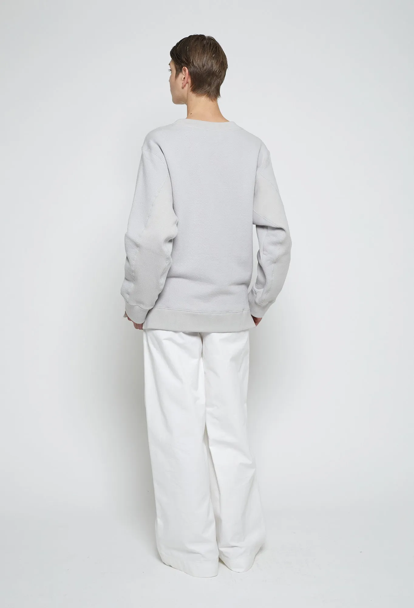 ZHI - Oversized Cotton Sweater in Grey