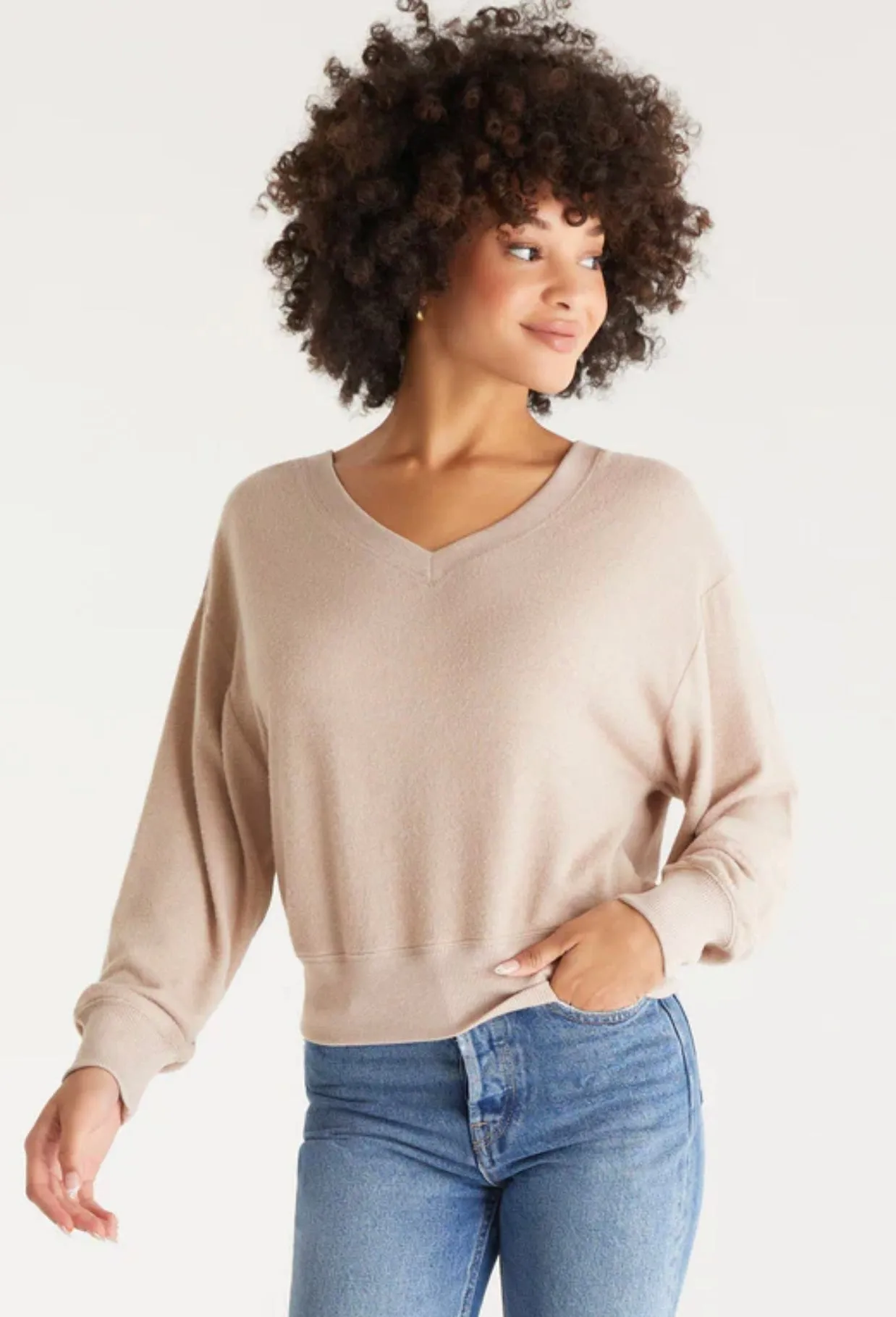 ZSUPPLY FRANCIS MARLED V NECK KNIT